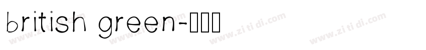 british green字体转换